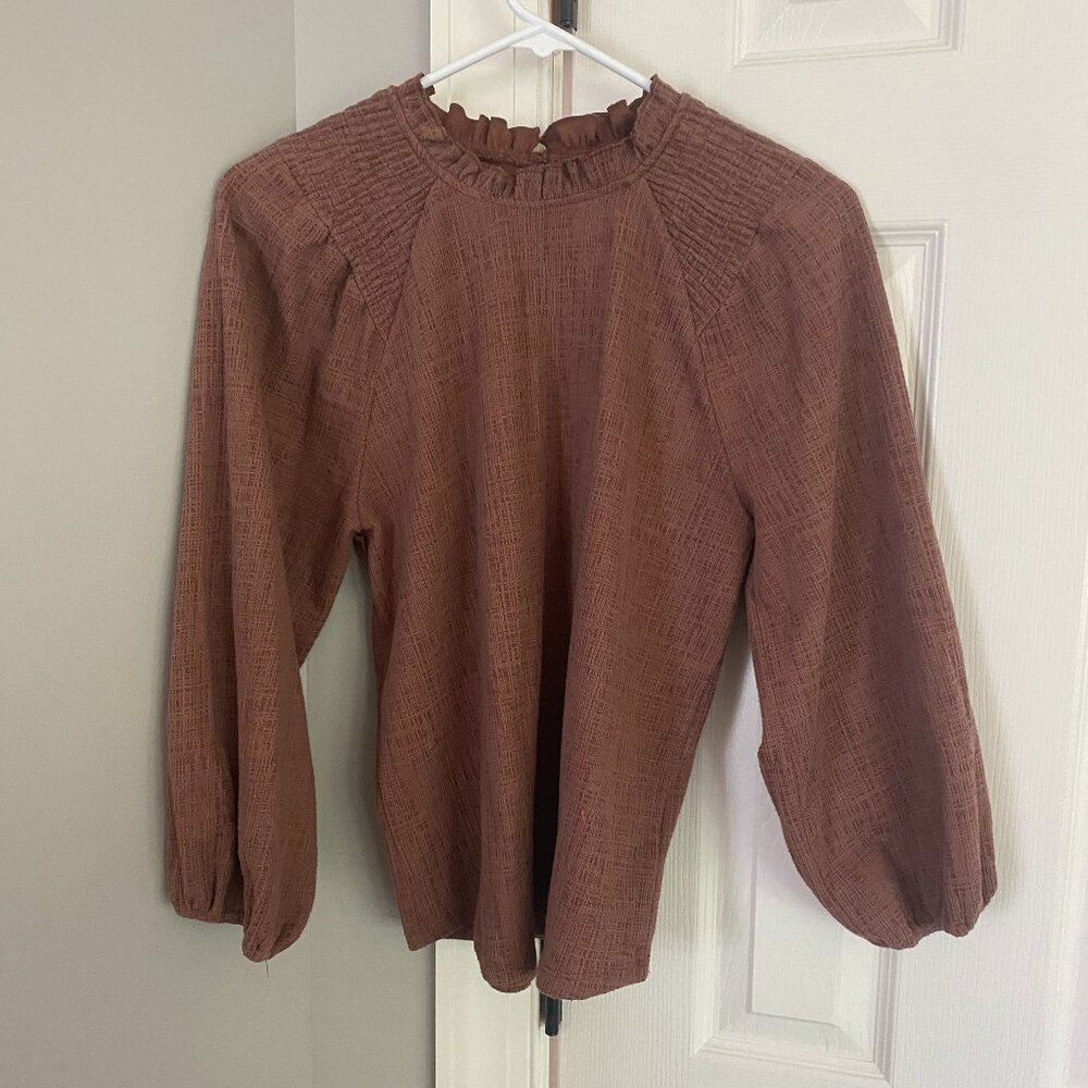 Textured Long Sleeve Shirt Current Air Los Angeles